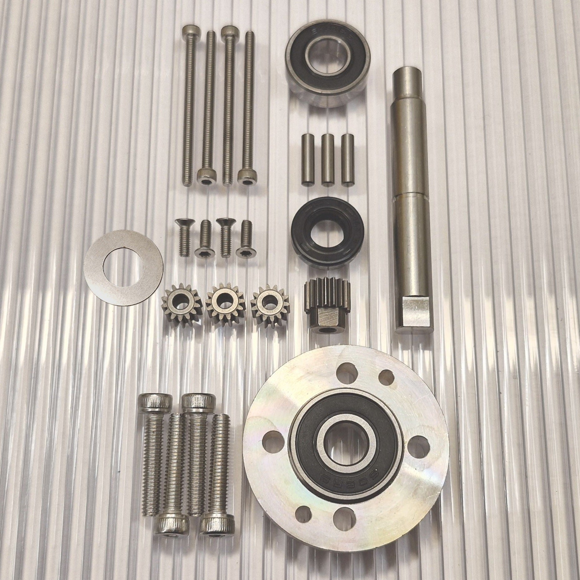 Wheel motor repair kit for Husqvarna Automower 310 315 315X and Gardena Sileno with improved bearing solution